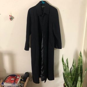 Kristen Blake black wool trench coat size 10